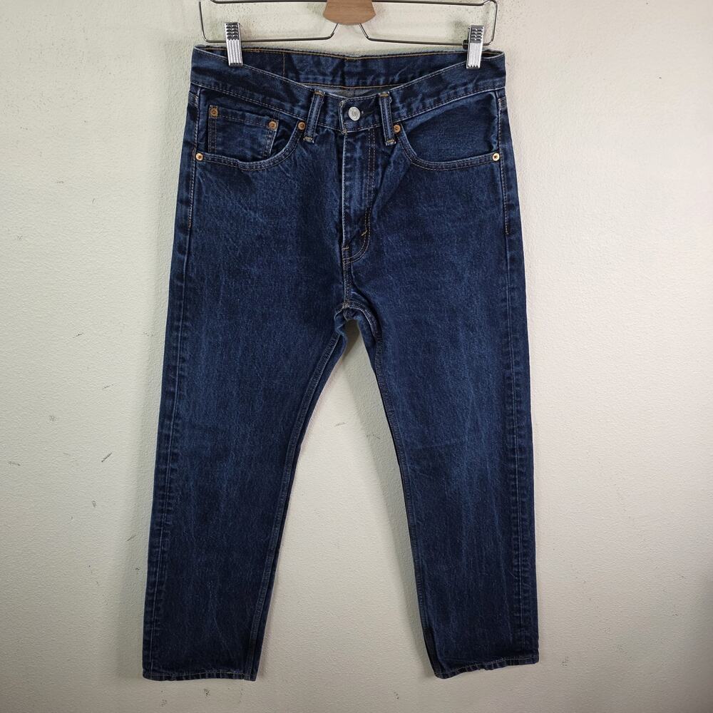 Levi’s Men’s 505 Regular Fit Dark Blue Jeans 31x32 100% Cotton